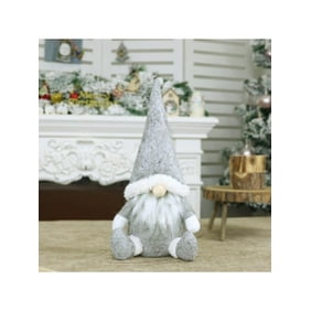 Lurowo Handmade Swedish Gnome Plush,Handmade Scandinavian Tomte Swedish Elf Dwarf Nordic Plush Figurine Toy,Christmas Gnome for Home Decor Christmas Decorations Presents Gray, Type 1